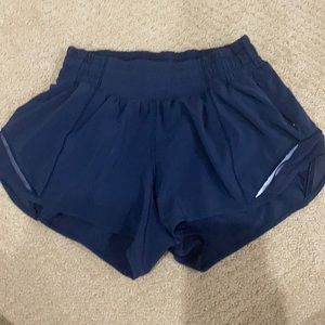 COPY - Navy lululemon hotty hot 2.5 shorts